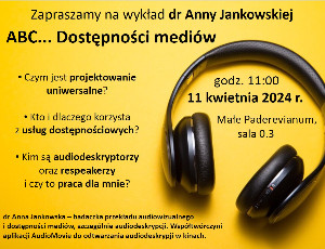 Zapraszamy na wykład otwarty dr Anny Jankowskiej