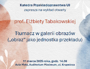 Plakat z zaproszeniem na wykład